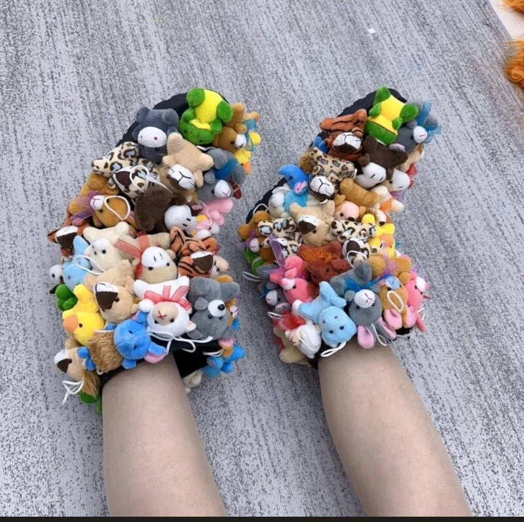 Animal Plushie Boots Teddy Bear Boots (Toddler/Little Kid/Big Kid/Women's) Stuffed Animal Shoes Winter Boots Cosplay Unique Shoes for Girls / Women