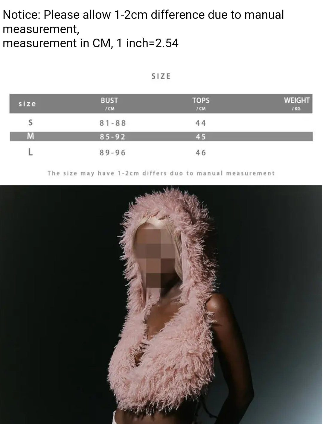 (Free Shipping)(Tariffs included in price) 2025 Fall Winter Fuax Fur Hooded Vests Coat Women Fashion Sleeveless Backless Furry Warm Outwear Tops