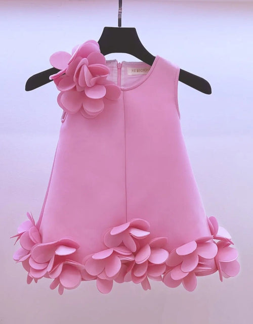 Load image into Gallery viewer, (Free Shipping)(Tariffs included in price) Summer Flower Princess Dress Sleeveless 3D Flower Party Dress
