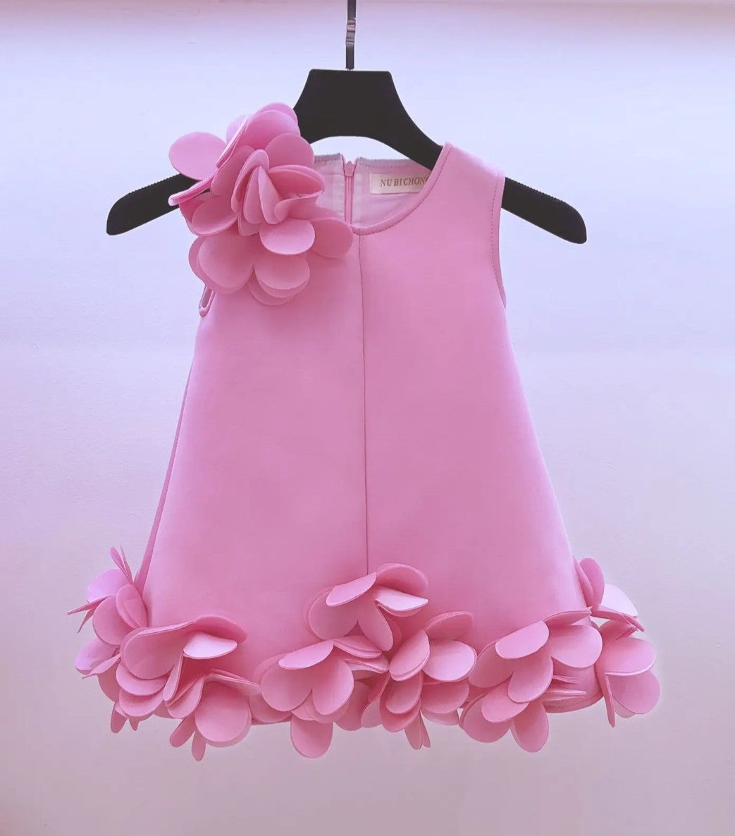 (Free Shipping)(Tariffs included in price) Summer Flower Princess Dress Sleeveless 3D Flower Party Dress