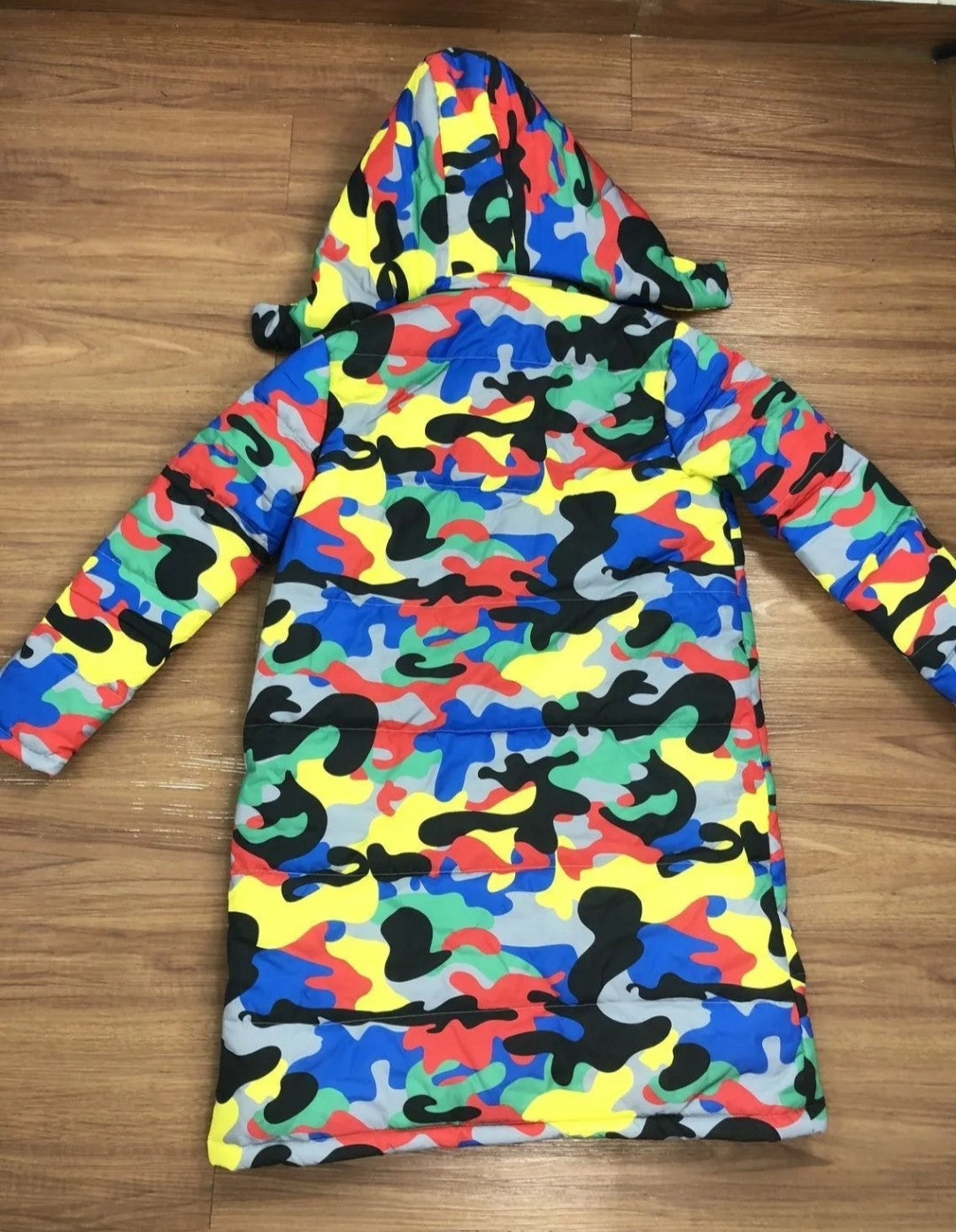 (Free Shipping)(Tariffs included in price) Winter Down Puffer Jacket Print Camo Bomber Bubble Coat Bubble Long Down Jacket Ladies