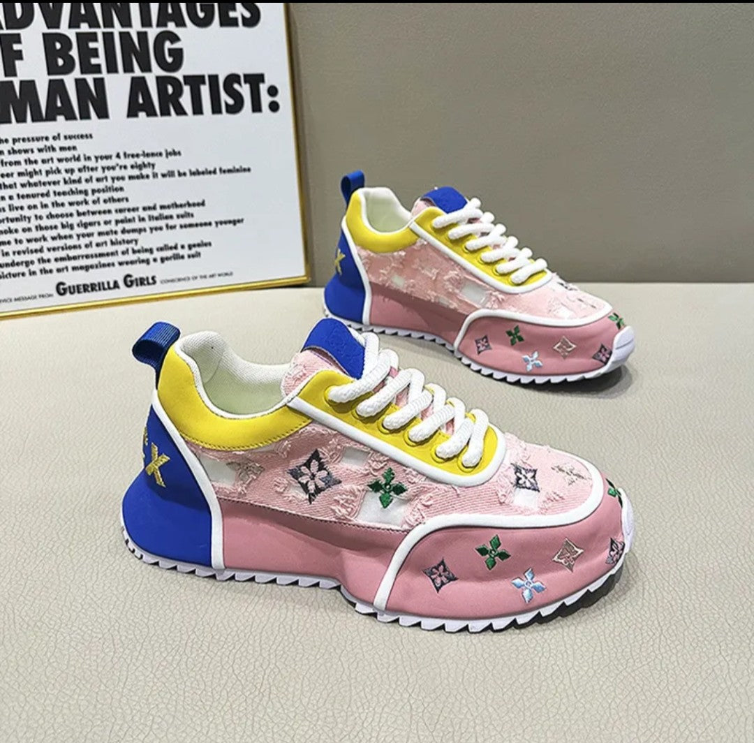 (Free Shipping)(Tariffs included in price) Men's Trendy Breathable Spring and Summer Embroidery Casual Sole Shoes