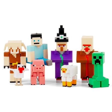 (Free Shipping)(Tariffs included in price) 10 Pack 3D Printed Colorful Pixel Style Flexible Toy Action Figures