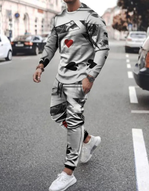 Load image into Gallery viewer, (Free Shipping)(Tariffs included in price) Men's Summer Hip Hop Street Tracksuit Casual Hoodie and Pants Jogging Suit with 3D Print
