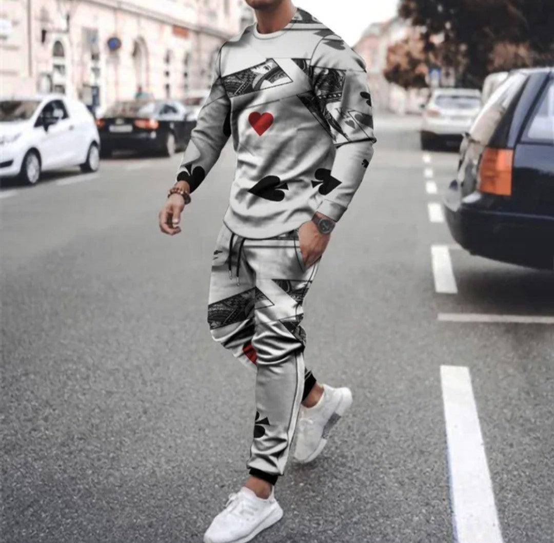 (Free Shipping)(Tariffs included in price) Men's Summer Hip Hop Street Tracksuit Casual Hoodie and Pants Jogging Suit with 3D Print