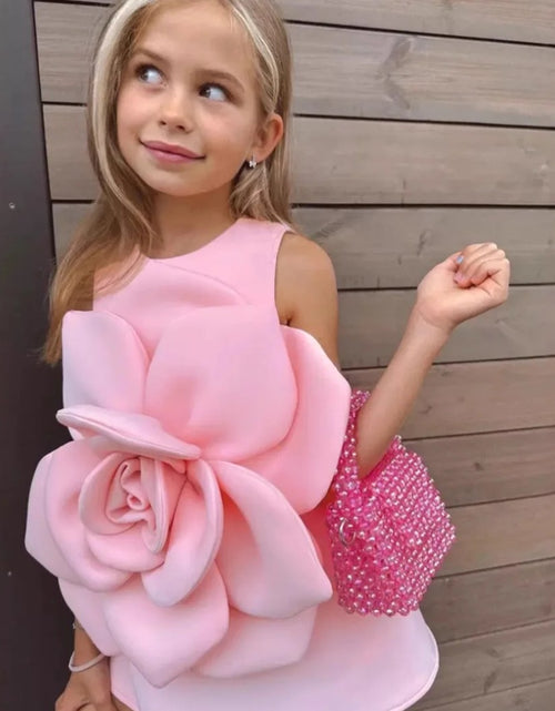 Load image into Gallery viewer, (Free Shipping)(Tariffs included in price) Kids Summer Flower Princess Dress Sleeveless Party Wear
