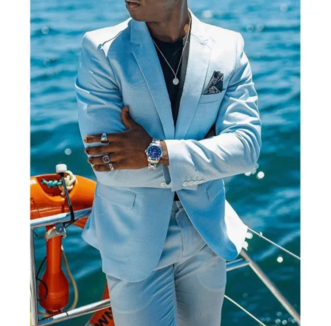 (Free Shipping)Men's 2 Piece Plaid Blazer Digital Print Suit Jacket with Zipper Fly Business Style