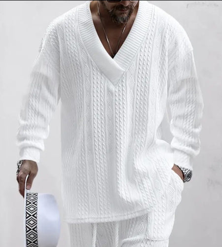 (Free Shipping)(Tariffs included in price) Stylish Jacquard Set For Men Soft Fabric With Stretch Fit Perfect For Relaxing or Casual Occasions