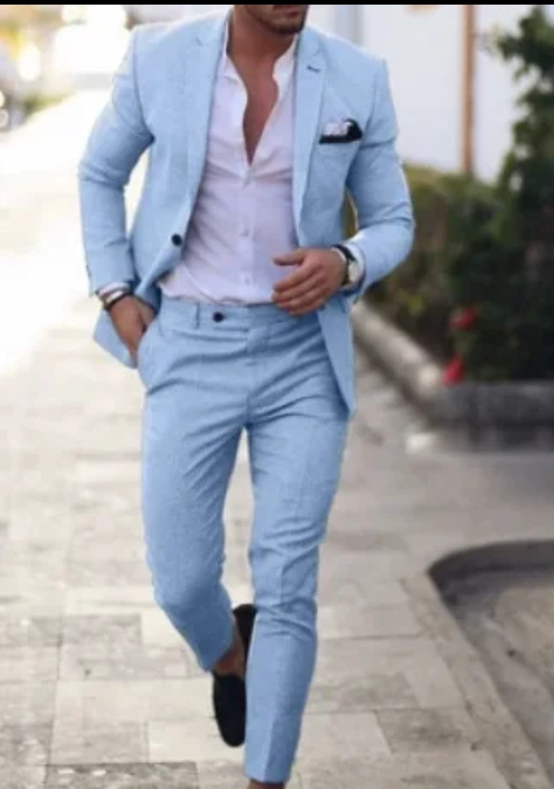 (Free Shipping)Men's 2 Piece Plaid Blazer Digital Print Suit Jacket with Zipper Fly Business Style