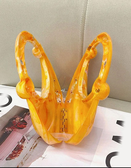 Load image into Gallery viewer, (Free Shipping)(Tariffs included in price) Luxury Women's Marble Grain Evening Clutch Handbag Acrylic Bag with Chain Decoration Wedding Parties Valentine's Day gift purse
