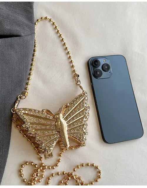 Load image into Gallery viewer, (Free Shipping)(Tariffs included in price) Metal Mini Butterfly Small Shoulder Crossbody Bags for Women Luxury Party Evening Handbags and Purses Female Diamond Clutches
