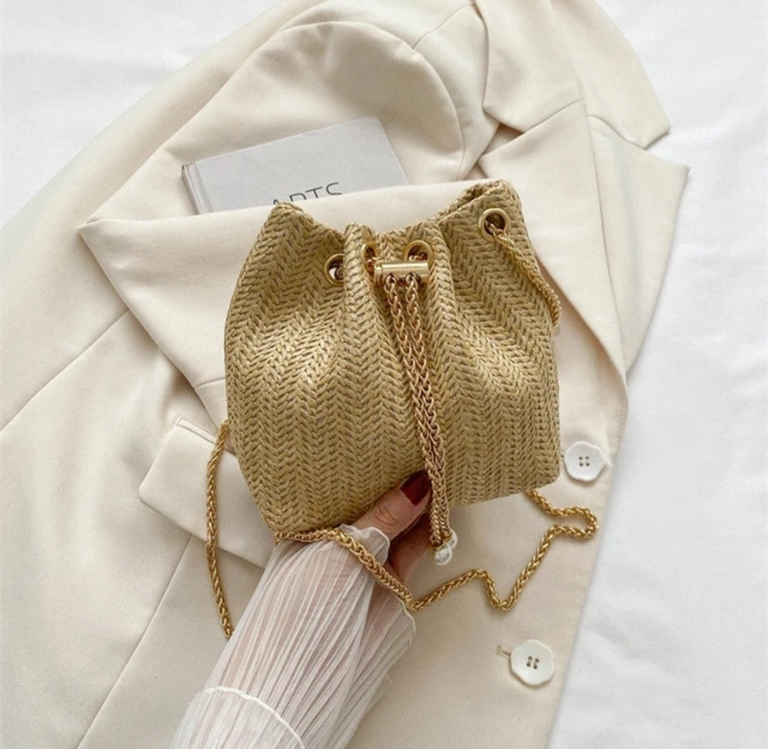 (Free Shipping)(Tariffs included in price) Women's Fashionable Woven Bucket Handbags for Women