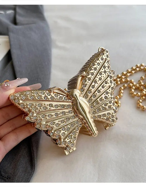 Load image into Gallery viewer, (Free Shipping)(Tariffs included in price) Metal Mini Butterfly Small Shoulder Crossbody Bags for Women Luxury Party Evening Handbags and Purses Female Diamond Clutches

