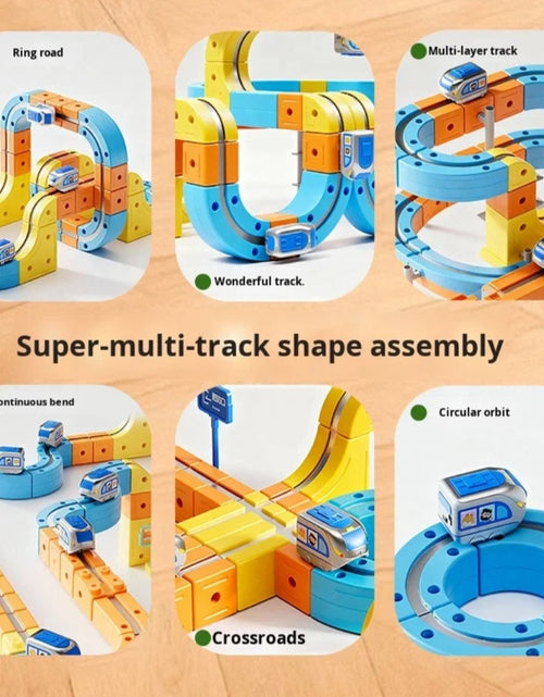 Load image into Gallery viewer, (Free Shipping)(Tariffs included in price)184 PC Plastic Magnetic Train Track Building DIY Kids Toy Set

