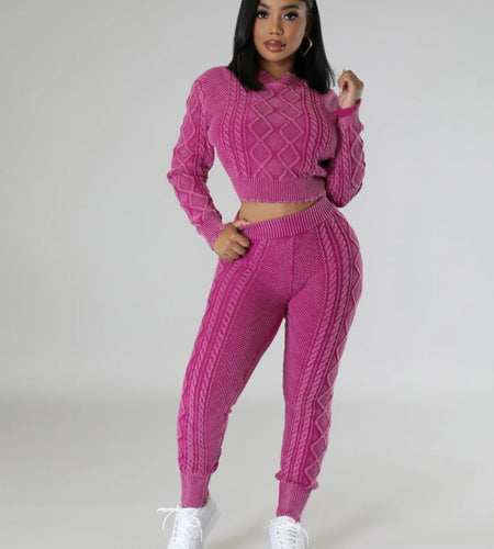 (Free Shipping)(Tariffs included in price) Autumn Hot Selling O-neck Retro Style Women Cotton Tracksuit Elastic Pullover Rhombus Two Piece Sweater Sets