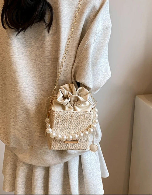Load image into Gallery viewer, (Free Shipping)(Tariffs included in price) Rattan Pearl Small Handbag For Women High Fashion Soft Elegant
