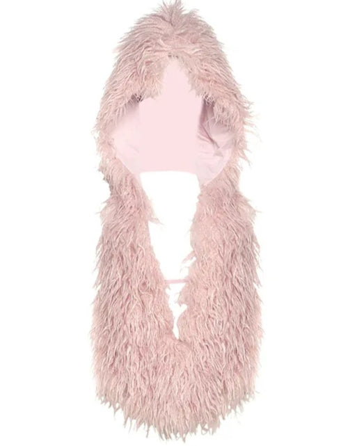 Load image into Gallery viewer, (Free Shipping)(Tariffs included in price) 2025 Fall Winter Fuax Fur Hooded Vests Coat Women Fashion Sleeveless Backless Furry Warm Outwear Tops
