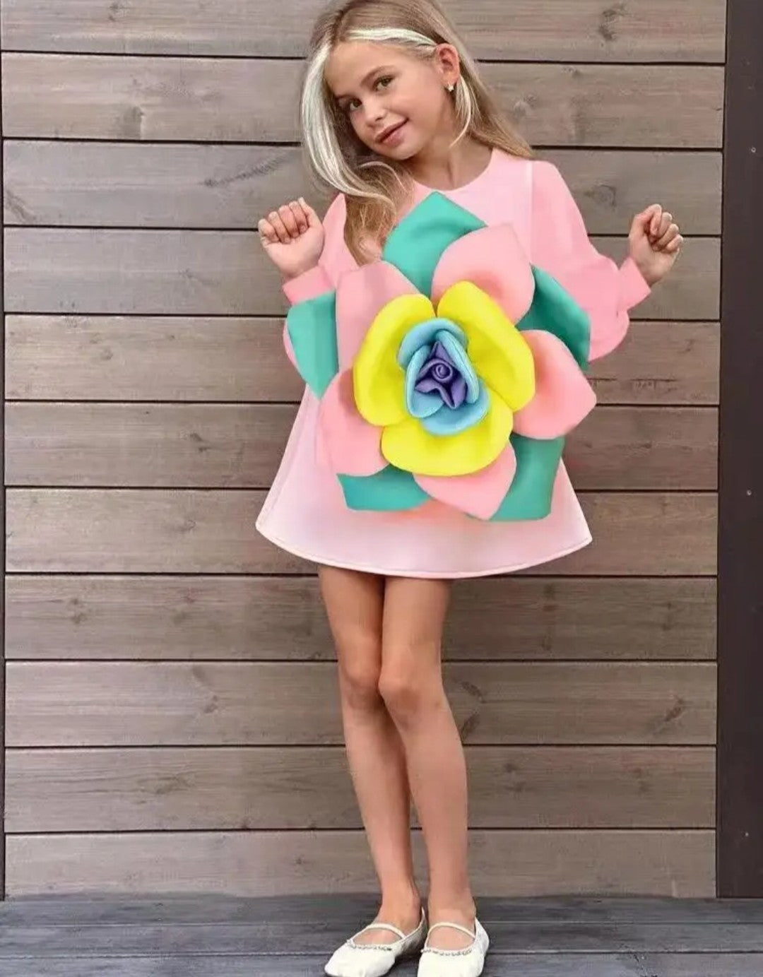 (Free Shipping)(Tariffs included in price) Kids Summer Flower Princess Dress Sleeveless Party Wear