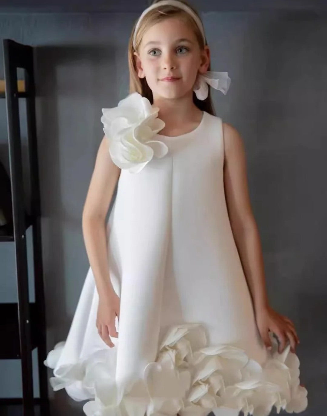 (Free Shipping)(Tariffs included in price) Summer Flower Princess Dress Sleeveless 3D Flower Party Dress