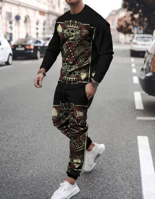 Load image into Gallery viewer, (Free Shipping)(Tariffs included in price) Men's Summer Hip Hop Street Tracksuit Casual Hoodie and Pants Jogging Suit with 3D Print
