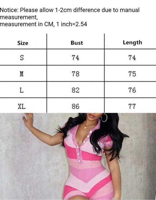 Load image into Gallery viewer, (Free Shipping)(Tariffs included in price) Women's Sexy Bodycon V Neck Short Sleeve Patchwork Knitted Romper
