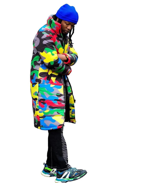 Load image into Gallery viewer, (Free Shipping)(Tariffs included in price) Winter Down Puffer Jacket Print Camo Bomber Bubble Coat Bubble Long Down Jacket Ladies
