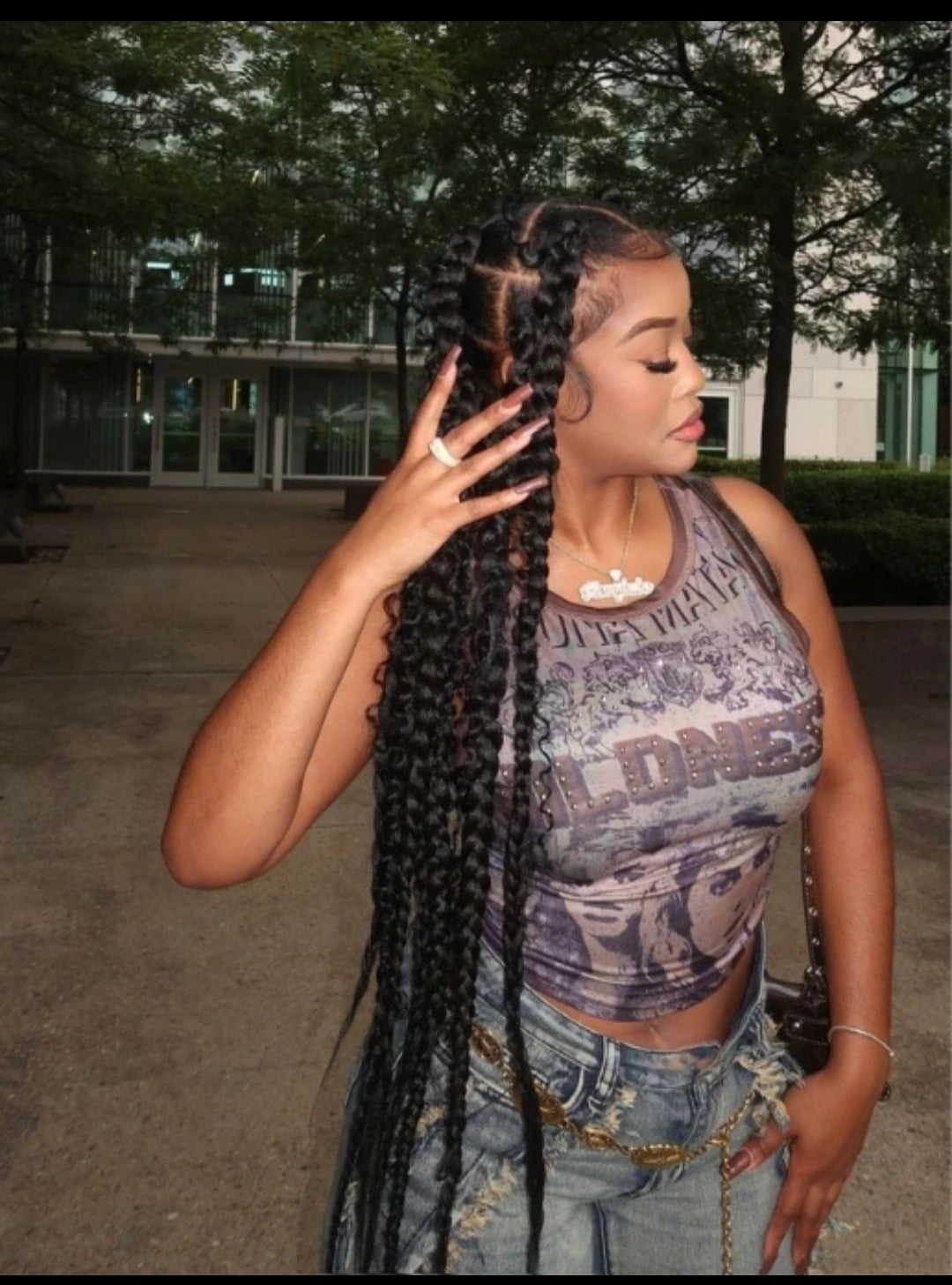 (Free Shipping)(Tariffs included in price) Rhinestone Graphic Print Tank Top Women Summer Y2K Clothes Casual Round Neck Sleeveless Crop Vest