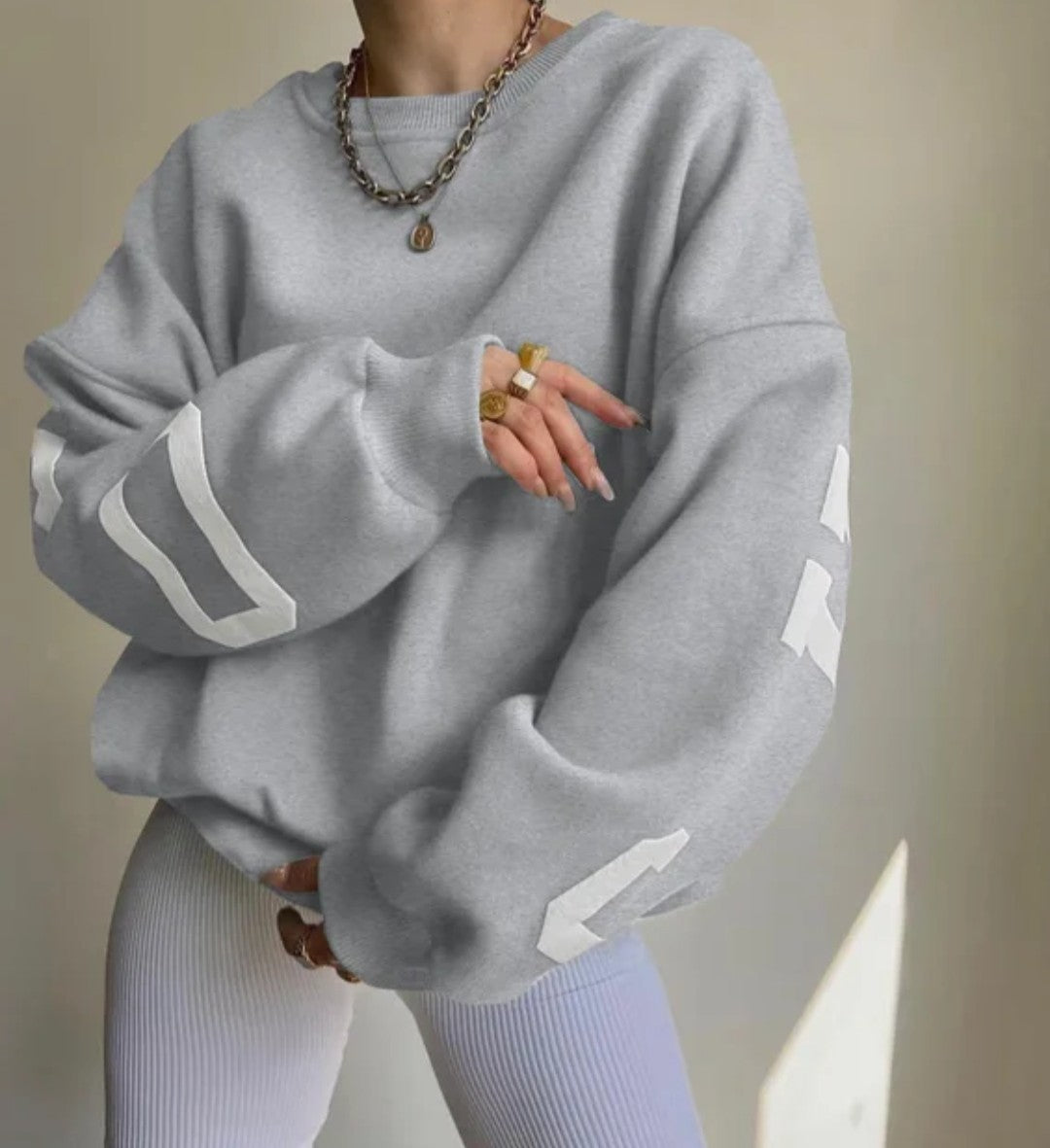 (Free Shipping)(Tariffs included in price)Streetwear Women's Unisex Sweatshirt Printed Long Sleeve Crewneck