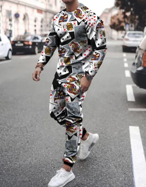 Load image into Gallery viewer, (Free Shipping)(Tariffs included in price) Men's Summer Hip Hop Street Tracksuit Casual Hoodie and Pants Jogging Suit with 3D Print
