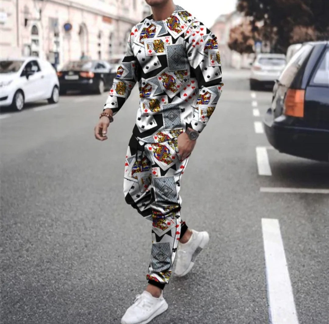 (Free Shipping)(Tariffs included in price) Men's Summer Hip Hop Street Tracksuit Casual Hoodie and Pants Jogging Suit with 3D Print