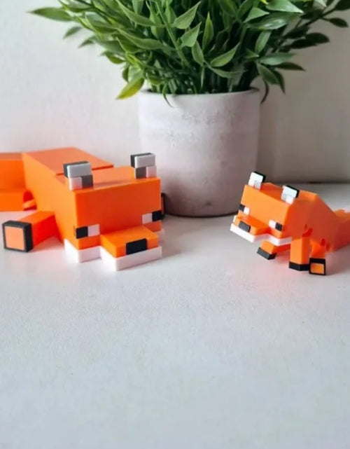 Load image into Gallery viewer, (Free Shipping)(Tariffs included in price) 8 Pack 3D Printed Colorful Pixel Style Movable Action Figures Ornament Figurines
