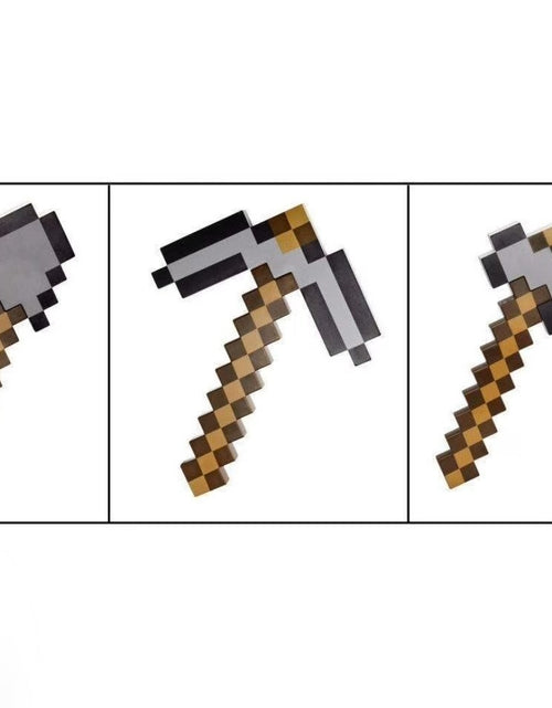 Load image into Gallery viewer, (Free Shipping)(Tariffs included in price) Pixelated 3 in 1 Pick Axe Spear And Axe Interchangeable Kids Toy Building Blocks Play Tools
