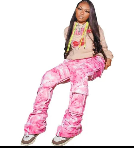 (Free Shipping)(Tariffs included in price) Girls Drawstring Pockets Thick Leg Jogger Sweat Pants