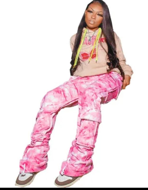 Load image into Gallery viewer, (Free Shipping)(Tariffs included in price) Girls Drawstring Pockets Thick Leg Jogger Sweat Pants
