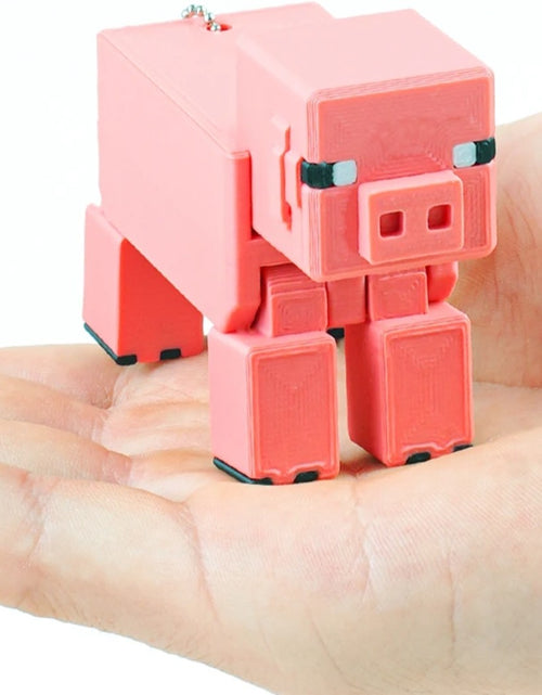 Load image into Gallery viewer, (Free Shipping)(Tariffs included in price) 10 Pack 3D Printed Colorful Pixel Style Flexible Toy Action Figures
