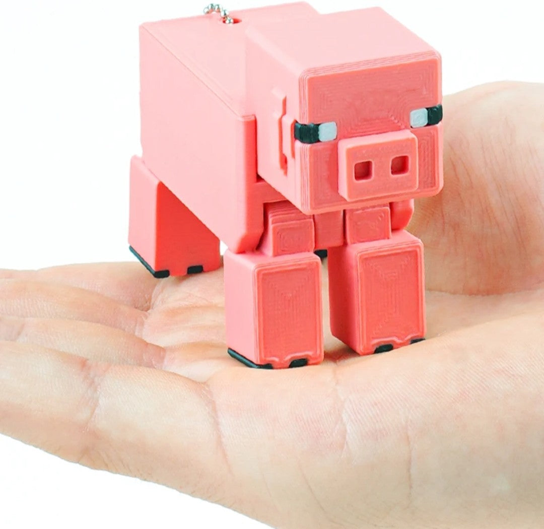 (Free Shipping)(Tariffs included in price) 10 Pack 3D Printed Colorful Pixel Style Flexible Toy Action Figures