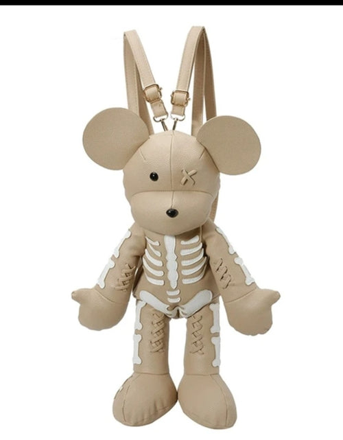 Load image into Gallery viewer, (Free Shipping)(Tariffs included in price) Funny Mouse Bear Backpack PU Leather Artistic Personality Thriller Single Shoulder Crossbody Backpack Halloween Backpacks
