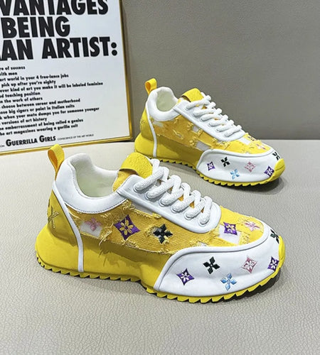 (Free Shipping)(Tariffs included in price) Men's Trendy Breathable Spring and Summer Embroidery Casual Sole Shoes