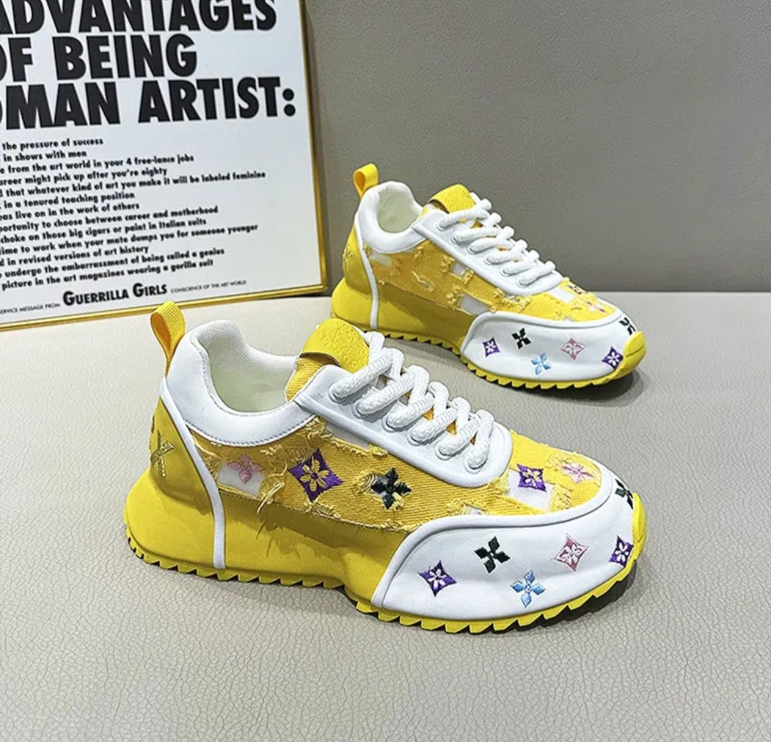 (Free Shipping)(Tariffs included in price) Men's Trendy Breathable Spring and Summer Embroidery Casual Sole Shoes