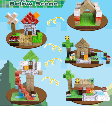 (Free Shipping)(Tariffs included in price) 93 piece magnetic building cube set for boys and girls age 3+ DIY model creative children's Stem sensory toy