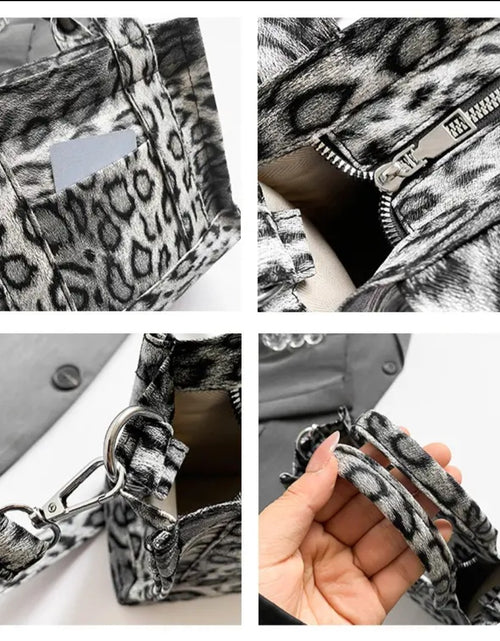 Load image into Gallery viewer, (Free Shipping)(Tariffs included in price) Leopard Pattern Casual Tote Bag Vintage Designer PU Leather Shoulder Bag Fashion Big Capacity Handbag For School Work Shopping
