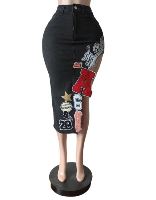 Load image into Gallery viewer, (Free Shipping)(Tariffs included in price)Retro High Quality 2025 Fashion Denim Jeans Stylish Midi Womens Skirts
