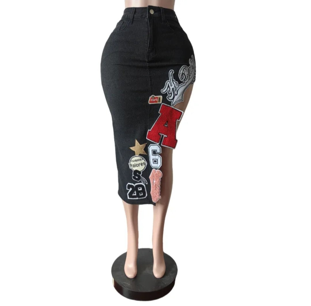 (Free Shipping)(Tariffs included in price)Retro High Quality 2025 Fashion Denim Jeans Stylish Midi Womens Skirts