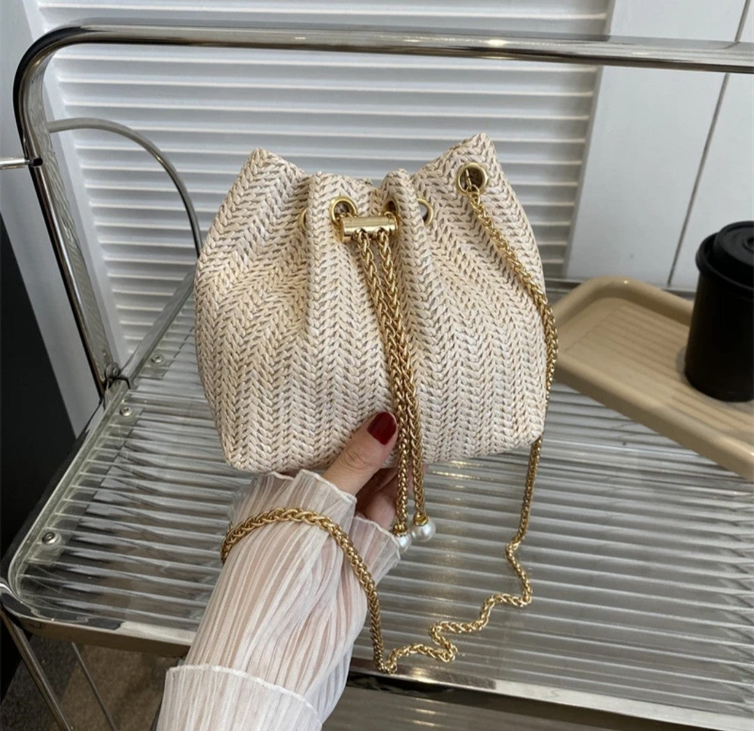 (Free Shipping)(Tariffs included in price) Women's Fashionable Woven Bucket Handbags for Women
