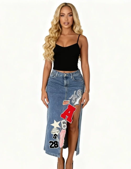 Load image into Gallery viewer, (Free Shipping)(Tariffs included in price)Retro High Quality 2025 Fashion Denim Jeans Stylish Midi Womens Skirts
