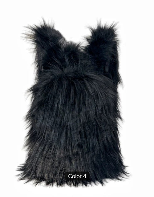 Load image into Gallery viewer, (Free Shipping) Furry Faux Fur Women's Luxury Designer Backpack Handbag Purses Women's Gradient Shoulder Bag Women's Rucksack
