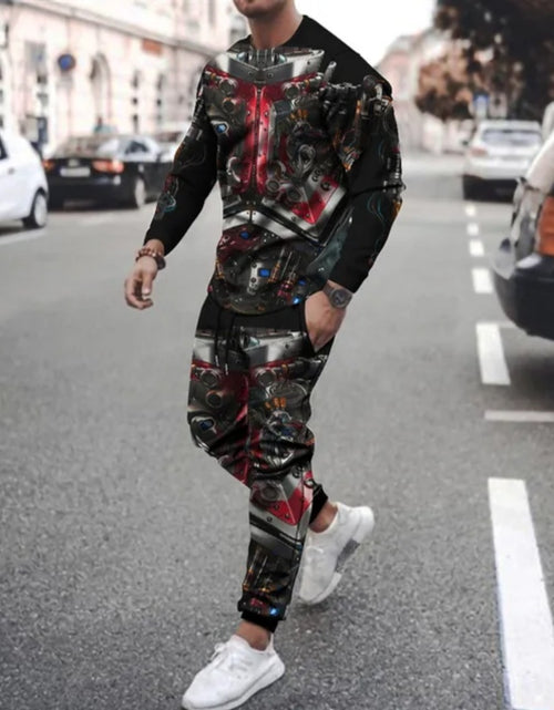 Load image into Gallery viewer, (Free Shipping)(Tariffs included in price) Men's Summer Hip Hop Street Tracksuit Casual Hoodie and Pants Jogging Suit with 3D Print
