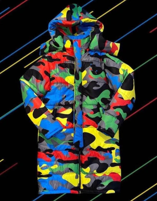 Load image into Gallery viewer, (Free Shipping)(Tariffs included in price) Winter Down Puffer Jacket Print Camo Bomber Bubble Coat Bubble Long Down Jacket Ladies
