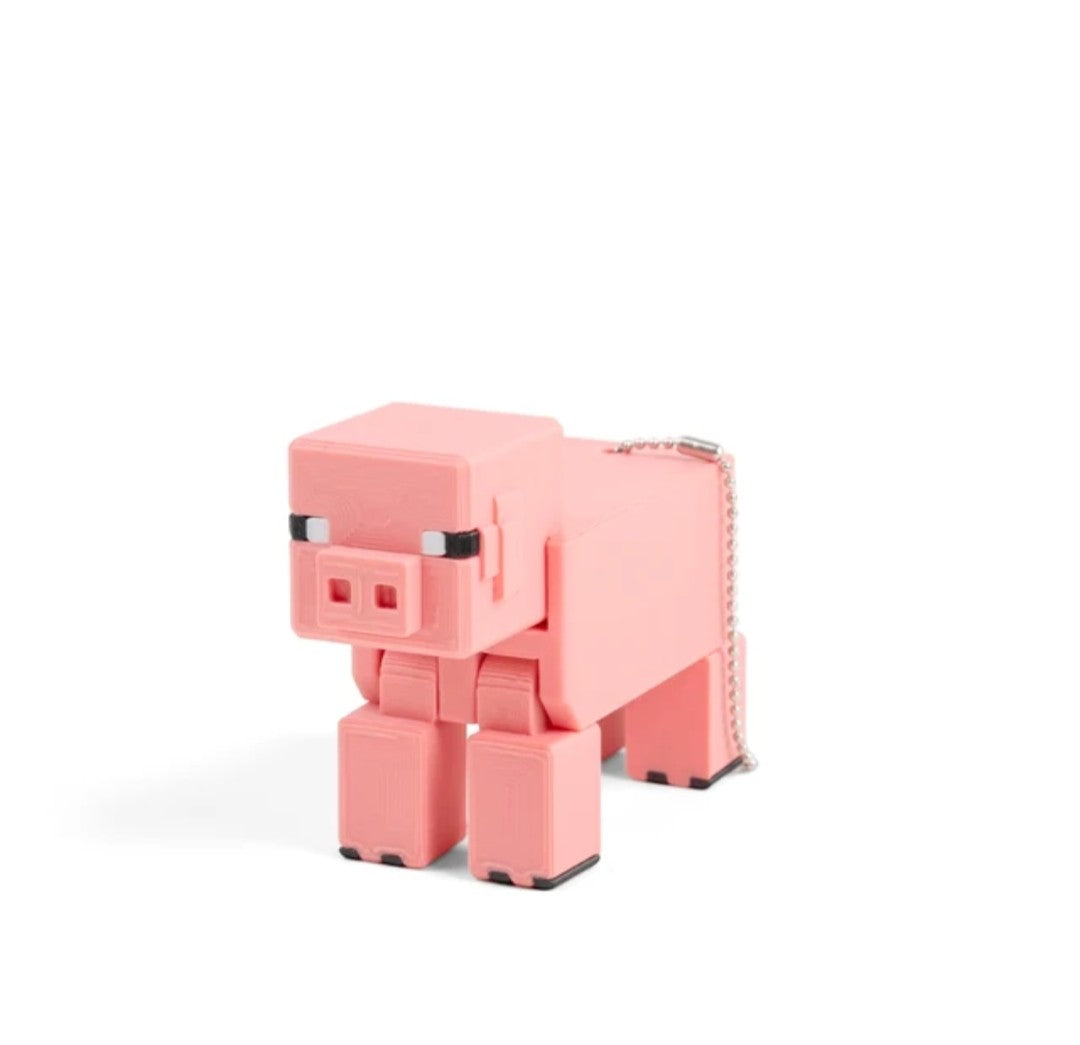 (Free Shipping)(Tariffs included in price) 10 Pack 3D Printed Colorful Pixel Style Flexible Toy Action Figures