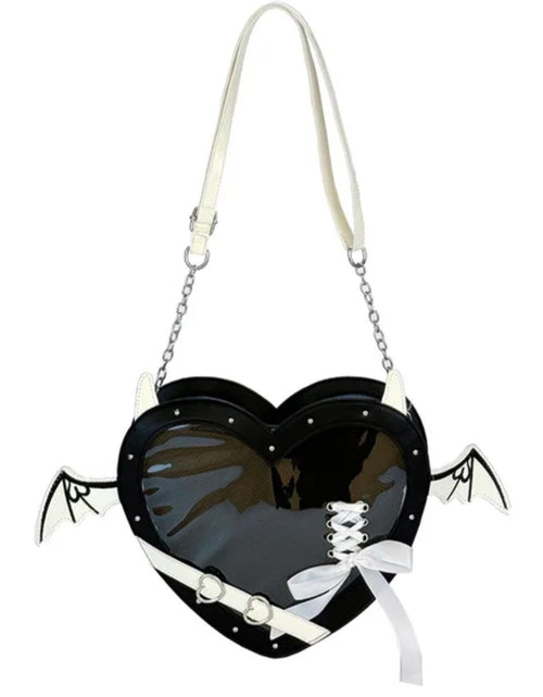 Load image into Gallery viewer, (Free Shipping)(Tariffs included in price) Love Heart Design bag Women New Transparent Crossbody Bags Girls Purses and Handbags Bag for Girls Uniform Bag
